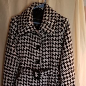 HOUNDSTOOTH wool blend COAT size large
